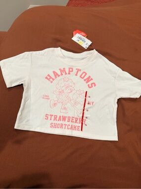 Target White Crop Tee with Strawberry Shortcake Graphic - Kids XS (4/5)